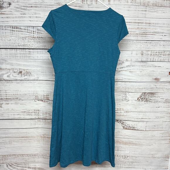 Toad & Co Teal Rosemarie Dress Medium - Picture 3 of 7